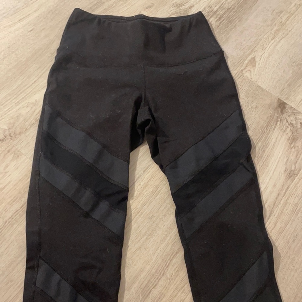Yogalicious High Waisted Black Mesh Leggings